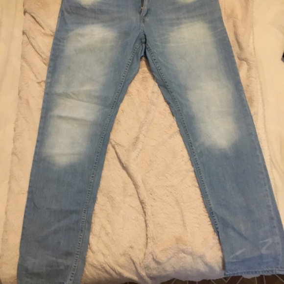 H&M light stone washed denim boyfriend jeans - Picture 2 of 4